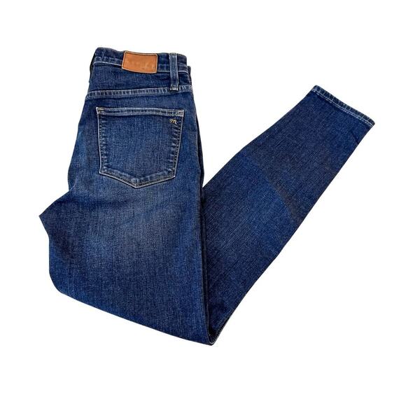 Madewell 10" High Riser Skinny Skinny Dark Wash Denim Jeans SZ28 - Picture 7 of 7